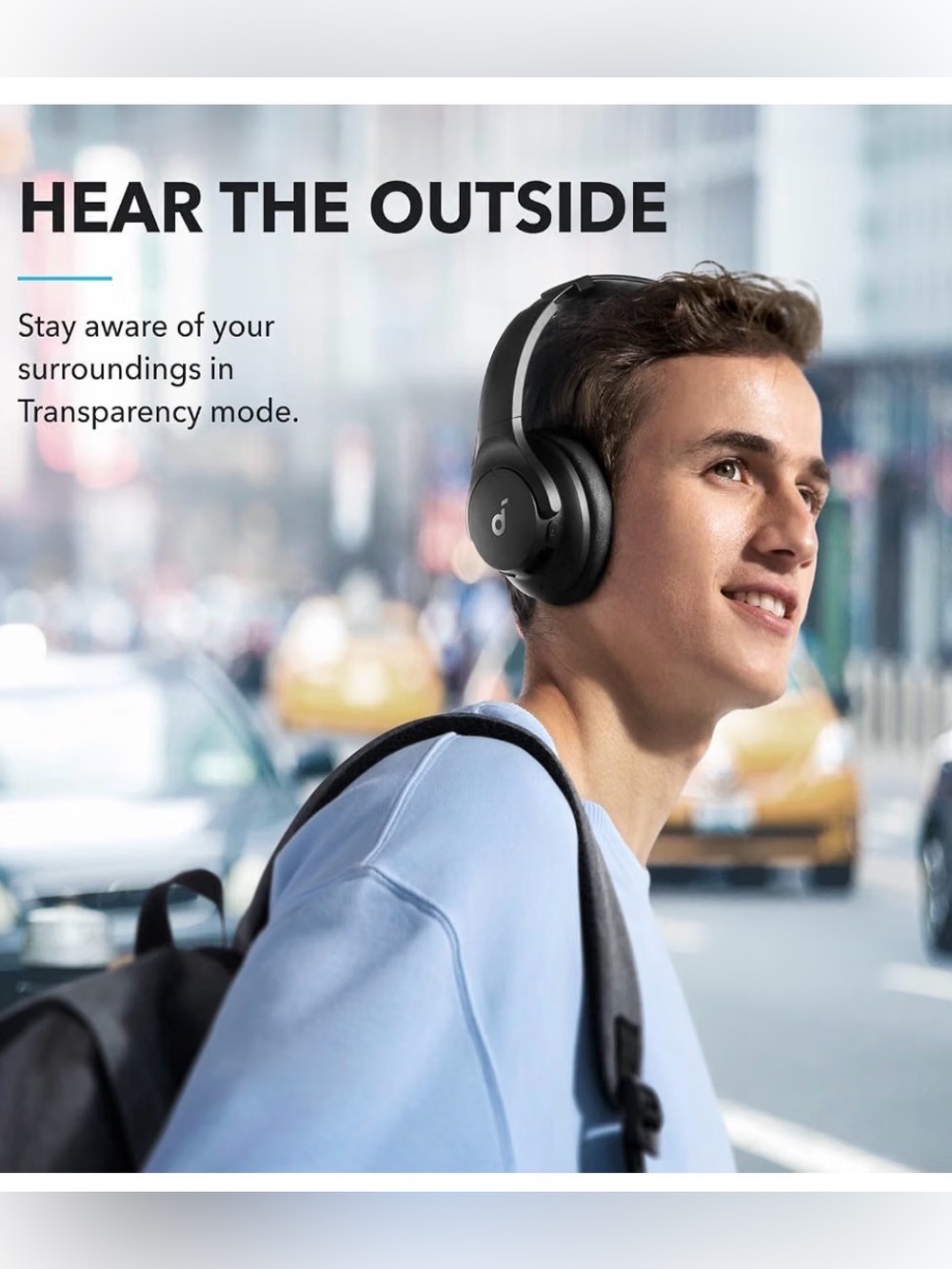 NIB - Soundcore by Anker Q20i Hybrid Active Noise Cancelling Headphones, Black - Picture 6 of 8